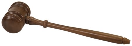 Walnut Gavel With Gold Band