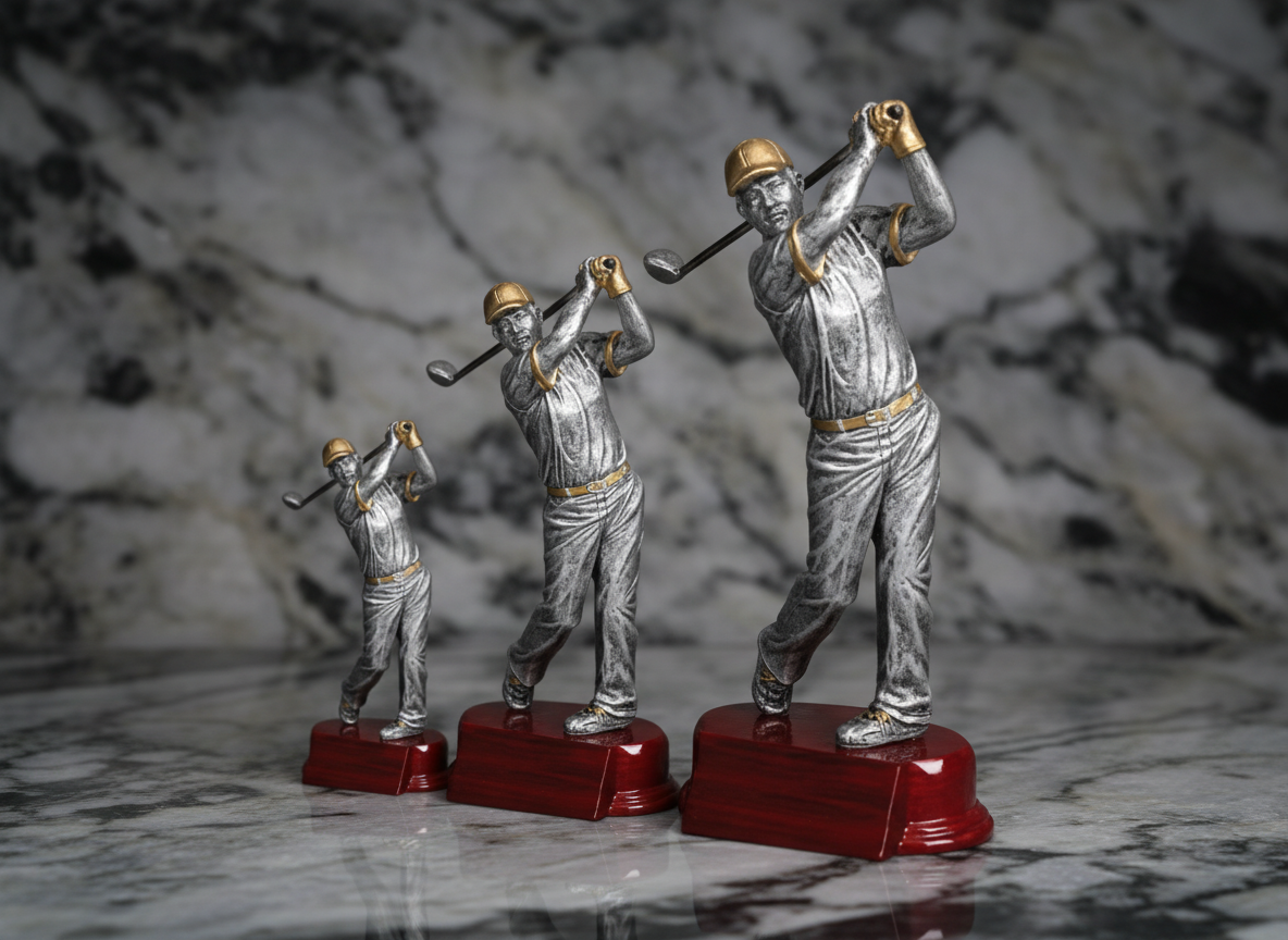 Golf Swing Resin Statues