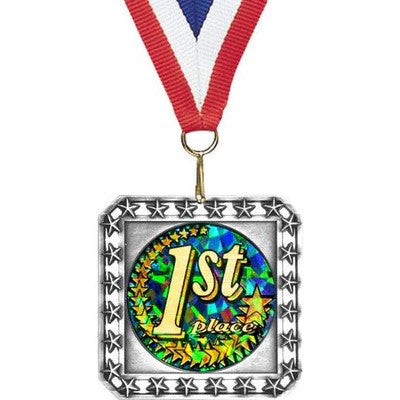Exclusive Square Medal With Square Insert 3.5"