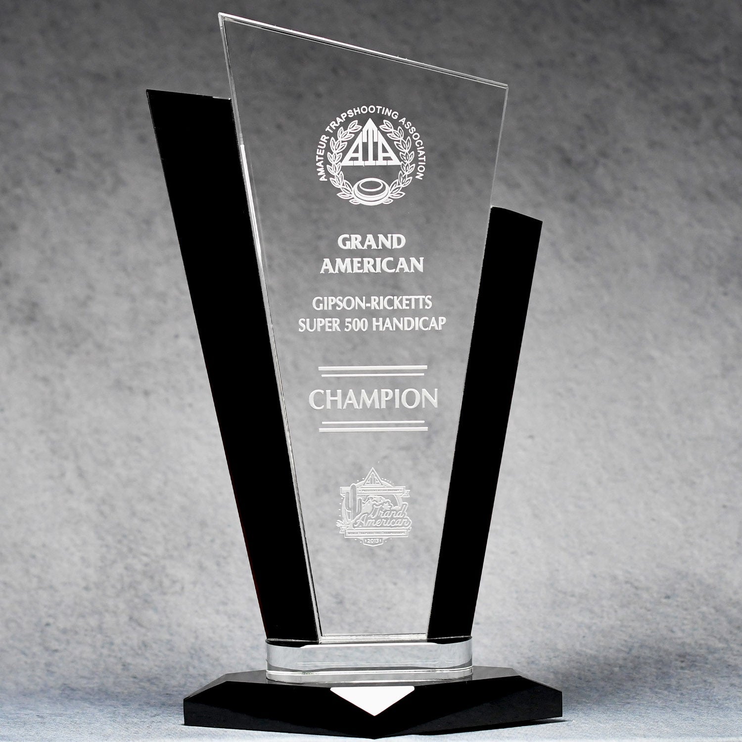 AA Black Accent Clear Crystal - Aswell Trophy Oxnard Ojai Fillmore